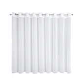 Firany - Biała gęsta firana z połyskiem gładka Eurofirany 350X150 Przel - miniaturka - grafika 1