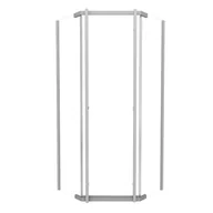 Kabiny prysznicowe - Kabina prysznicowa pięciokątna 90x90 cm chromowana Titanium Durasan - miniaturka - grafika 1