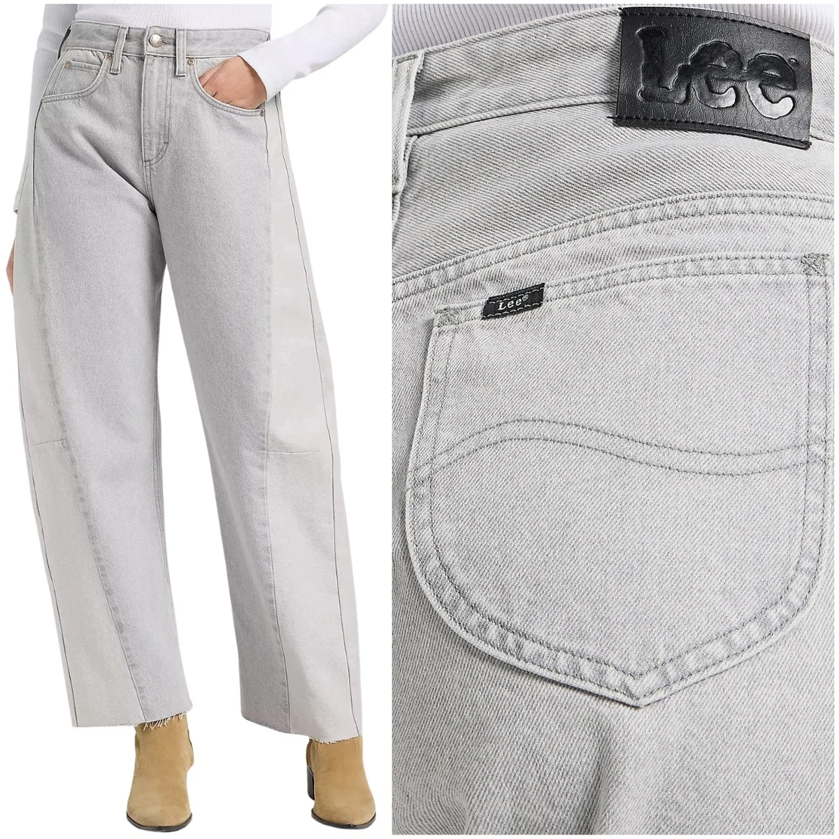 Lee Rider Barell loose DżINS wysokie luźne damskie spodnie jeansowe W28 L33