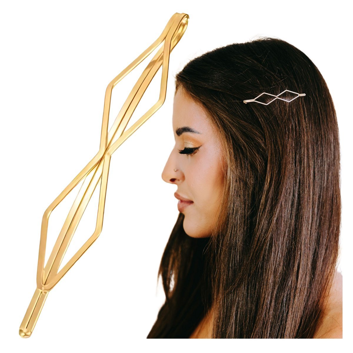 Spinka do Włosów Złota Wsuwka Metalowa Wytrzymała Prosta Lekka i Wygodna