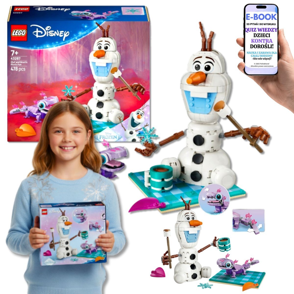 LEGO Disney Kraina Lodu • Olaf i Bruni 43287 Lego Prezent Disney Dla Dziewczynki 8 9 10 11 12 Latki + EBOOK-2