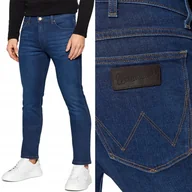 Spodnie męskie - Wrangler LARSTON SLIM TAPERED The Bullseye DOPASOWANE CIEMNY DżINS W38 L32 - miniaturka - grafika 1