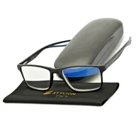 Okulary korekcyjne, oprawki, szkła - Plusy +3.50 Męskie okulary do czytania korekcyjne Blue Light + Antyrefleks ST315B - miniaturka - grafika 1