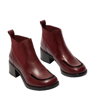 Botki Fly London KATH 016 Wine Black Naomi Chamois P145016001 - Botki damskie - miniaturka - grafika 2
