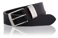Paski - Skórzany pasek męski Pierre Cardin 70007 - Czarny 105 cm - miniaturka - grafika 1