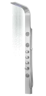 Corsan - Panel prysznicowy SNAKE z mieszaczem i oświetleniem LED, stal szczotkowana S-002MSLLED - - Panele prysznicowe - miniaturka - grafika 1