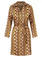 Sukienki - ApartFashion Damska sukienka Apart z nadrukiem, lekko błyszcząca sukienka, Żółty wielokolorowy, 40 - miniaturka - grafika 1