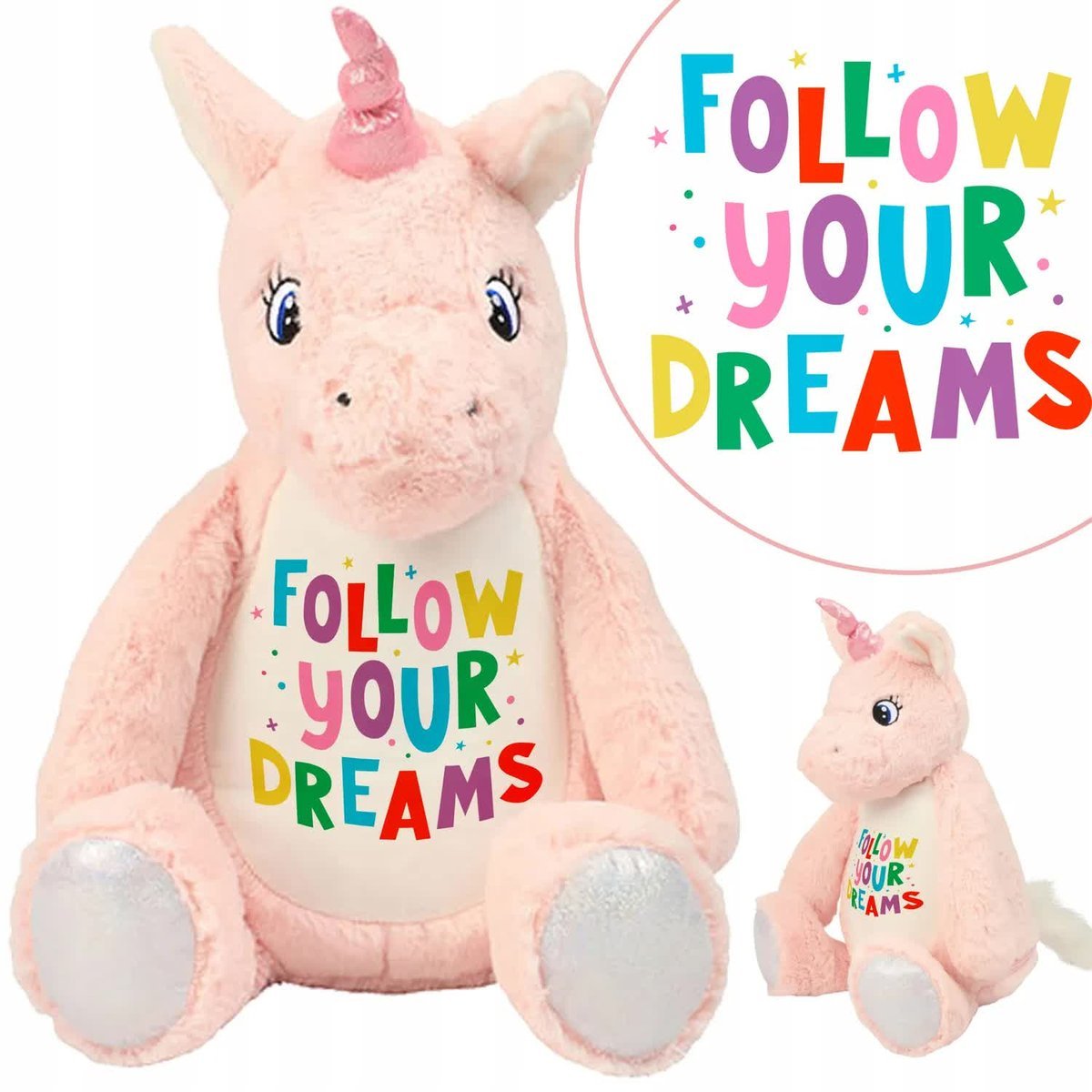 Miś Przytulanka Jednorożec FOLLOW YOUR DREAMS Wz