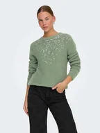 Swetry damskie - ONLY Sweter w kolorze zielonym - miniaturka - grafika 1