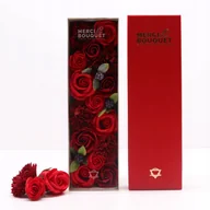 Zestawy upominkowe - Mydlany Flower Box Czerwone Kwiaty Mydlane Prezent - miniaturka - grafika 1