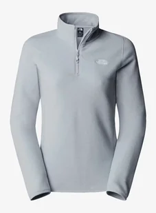 Bluza polarowa damska The North Face 100 Glacier 1/4 Zip - tnf light grey heather - Bluzy sportowe damskie - miniaturka - grafika 1