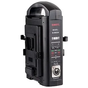 Swit S-3822S, V-lock szybka podwójna ładowarka z zasilaczem 2x 3A - Ładowarki do aparatów dedykowane - miniaturka - grafika 1