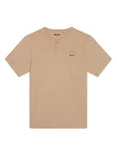 Koszulki męskie - Bench Koszulka "Movia" w kolorze beżowym - miniaturka - grafika 1