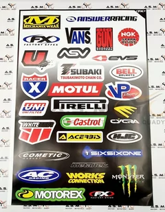Naklejki Duży Arkusz Motul Castrol Pirelli Ngk - Akcesoria motoryzacyjne - miniaturka - grafika 1