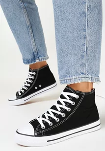 Czarne Sznurowane Trampki z Cholewką za Kostkę Socerio - Trampki damskie - miniaturka - grafika 1