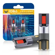 Żarówki samochodowe - ŻARÓWKA LED W5W T10 CANBUS CZERWONE MOCNE 500LM YOBIS - miniaturka - grafika 1