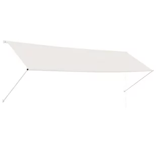 vidaXL Markiza zwijana, 400 x 150 cm, kremowa - Markizy - miniaturka - grafika 1