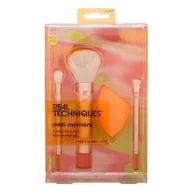 Pędzle do makijażu - Real Techniques Midi Moment Brush + Sponge Set pędzel do makijażu zestaw - miniaturka - grafika 1