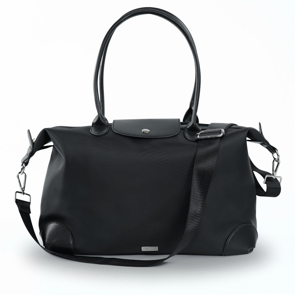 Torba damska shopper nylonowa Solier FB48 Lestia czarna