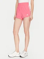 Spodenki damskie - adidas Szorty sportowe Pacer Training 3-Stripes IX1078 Różowy Regular Fit - miniaturka - grafika 1