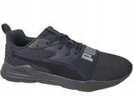 Buty sportowe męskie - Puma Wired Run Pure 389275 01 Buty Męskie Czarne Lekkie Run Do Biegania - miniaturka - grafika 1