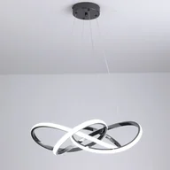 Lampy sufitowe - Lampa Sufitowa wisząca Żyrandol Led Pilot 78W 60cm czarna do salonu - miniaturka - grafika 1