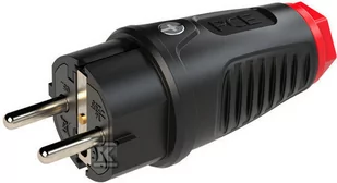 PCE Wtyczka gumowa 16A 2P+Z 230V UNI-SCHUKO IP54 pełna guma TAURUS2 0522-sr 0522-sr - Kostki, złączki, wtyczki - miniaturka - grafika 1