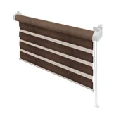 Rolety - Roleta Dzień i Noc 68 x 215 brąz - miniaturka - grafika 1