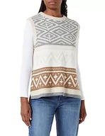 Swetry damskie - Cartoon Damski sweter 5391/7118, szary/beżowy, 40 (DE) - miniaturka - grafika 1