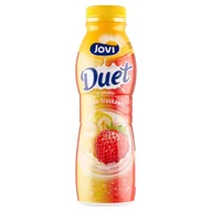 Kefiry, jogurty, maślanki - Jovi Jogurt pitny Duet o smaku banan - truskawka - miniaturka - grafika 1