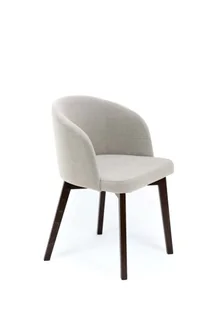 Flavio 2 krzesło tapicerowane szare nogi kolor orzech - Krzesła - miniaturka - grafika 1