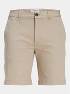 Spodenki męskie - Jack&Jones Szorty materiałowe Jpstmarco 12249321 Beżowy Slim Fit - miniaturka - grafika 1
