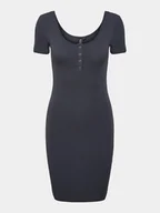 Sukienki - Pieces Sukienka codzienna Kitte 17146324 Granatowy Slim Fit - miniaturka - grafika 1
