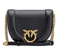 Torebki damskie - Pinko Round Click Mini MORBI, Torebka Kobieta, Z99Q_Czarny-Antique Gold, Z99q_czarno-antyczne złoto - miniaturka - grafika 1