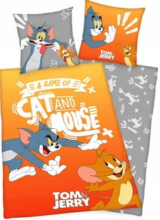 POŚCIEL BAWEŁNIANA TOM & JERRY KOT THOMAS MYSZ 140X200 KOMPLET POŚCIELI DZIECIĘCA MŁODZIEŻOWA - Pościel dla dzieci - miniaturka - grafika 1