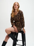 Sukienki - Krótka sukienka w zwierzęcy print - miniaturka - grafika 1