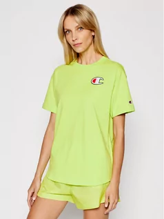Koszulki i topy damskie - Champion T-Shirt C Patch 112651 Żółty Custom Fit - grafika 1