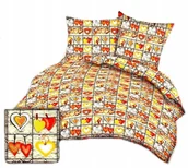 Pościel - pościel bawełna lux 160x200 + 2 poszewka B 231 serca zawieszki orange - miniaturka - grafika 1