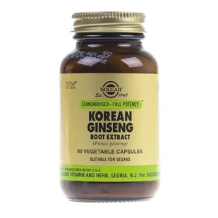 Solgar Korean Ginseng 60 szt. - Suplementy naturalne - miniaturka - grafika 1