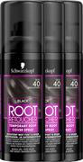 Farby do włosów i szampony koloryzujące - Schwarzkopf Root Retoucher  Black 3-pack - zestaw - miniaturka - grafika 1
