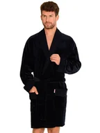 Szlafroki męskie - Szlafrok Christian 711 Granatowy - miniaturka - grafika 1