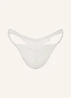 Majtki damskie - Calvin Klein Stringi Ck Black Floral Lace weiss - miniaturka - grafika 1