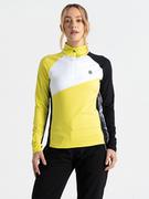 Koszulki sportowe damskie - Dare 2b Koszulka funkcyjna "Ice" w kolorze biało-żółto-czarnym - miniaturka - grafika 1