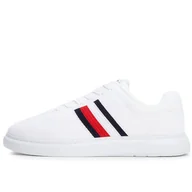 Trampki męskie - Buty Tommy Hilfiger Lightweight Cupsole FM0FM04587-YBS - białe - miniaturka - grafika 1