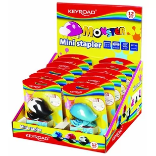 Kangaro Zszywacz KEYROAD Mini+zszywki, zszywa do 20 kartek,, display, mix kolorów KR971302 - Zszywacze biurowe - miniaturka - grafika 3