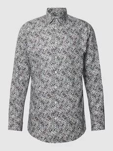 Koszula casualowa o kroju slim fit ze wzorem na całej powierzchni model ‘ETHAN’ - Koszule męskie - miniaturka - grafika 1