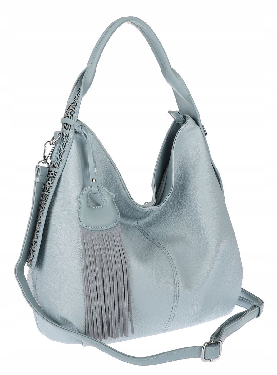 Torebka Damska Listonoszka Worek Shopper Torba na Ramię MC748 Niebieska