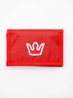 Portfele - Materiałowy Portfel Sportowy Zamykany Czerwony Jigga Wear Simple Crown uni - miniaturka - grafika 1