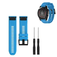 Akcesoria do smartwatchy - GARMIN Pasek silikonowy do Fenix 5X Blue uniwersalny - miniaturka - grafika 1