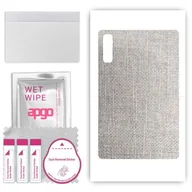 Akcesoria do tabletów i e-booków - folia naklejka skórka strukturalna na TYŁ do Lenovo Tab M10 5G - Tkanina Denim Szary - apgo SKINS - miniaturka - grafika 1